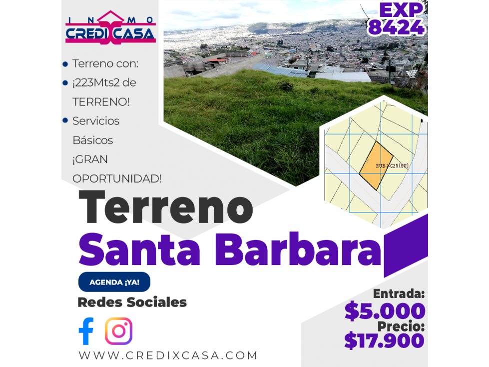 CxC Venta de Terreno, SANTA BARBARA, Exp. 8424