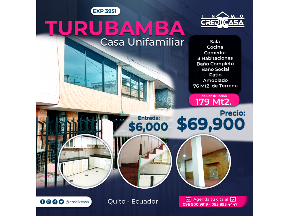 CxC Venta Casa Unifamiliar, Turubamba, Exp. 3951