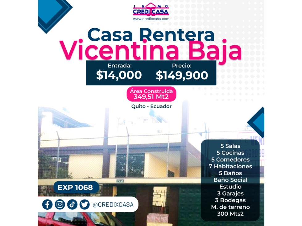 CxC Venta Rentera, Vicentina Baja, Exp. 1068