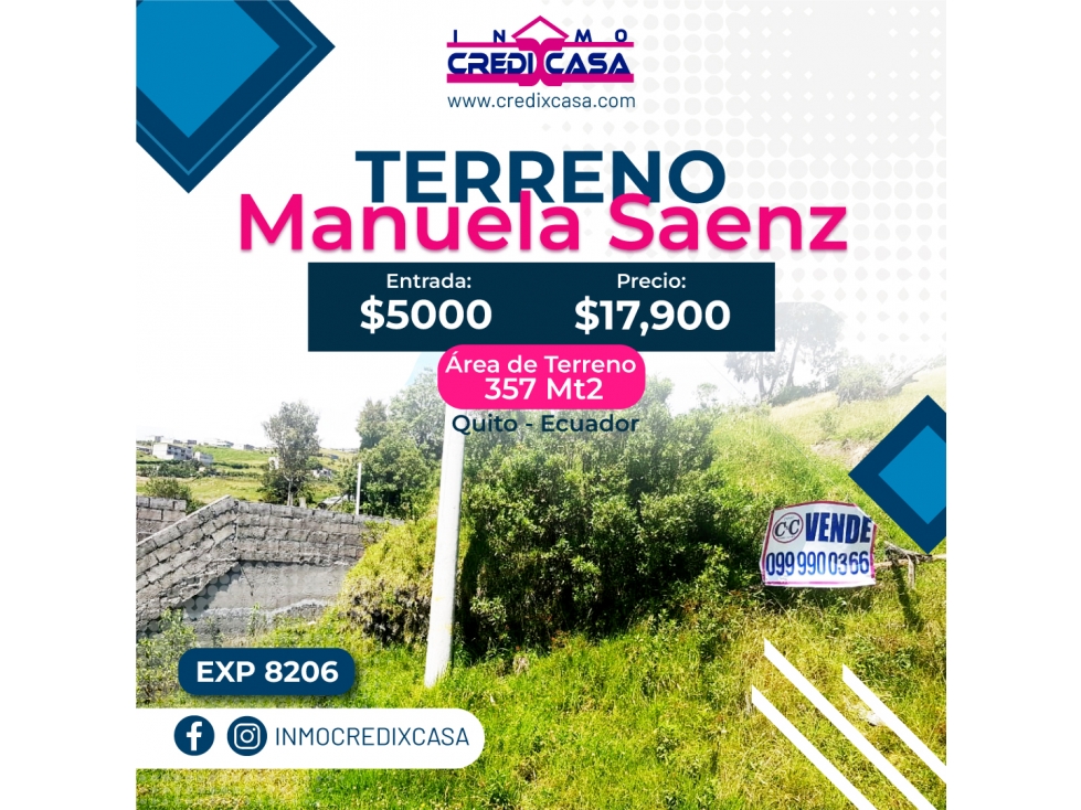 CxC Venta de Terreno, Manuelita Saez Exp.8206
